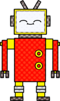 robot de dessin animé de style bande dessinée png