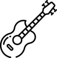 eléctrico guitarra contorno ilustración vector
