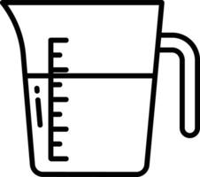 Measuring Jug outline illustration vector