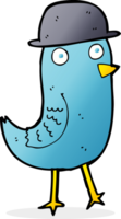 cartoon bluebird wearing hat png