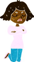 cartoon annoyed woman png