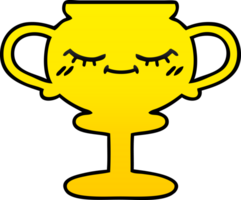 gradient shaded cartoon trophy png