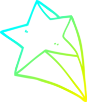 estrelas de desenho de desenho de linha de gradiente frio png