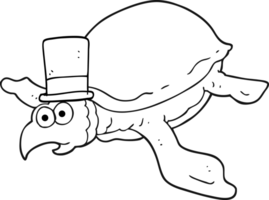 black and white cartoon turtle png