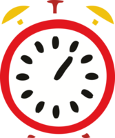 flat color retro cartoon alarm clock png