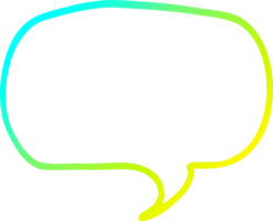 cold gradient line drawing cartoon speech bubble png