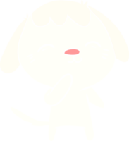 perro de dibujos animados de estilo de color plano feliz png