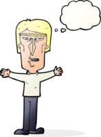 cartoon angry man with thought bubble png
