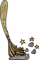 cartoon doodle magic broom sticks png