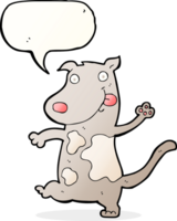 cartoon happy dog with speech bubble png