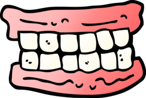PNG helling illustratie tekenfilm false tanden