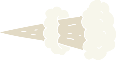 vlak kleur illustratie van een tekenfilm rook explosie png