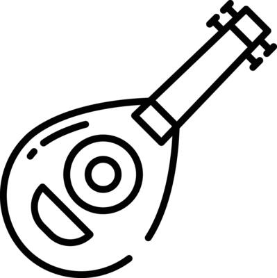 Mandolin outline illustration