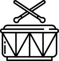 Drum outline illustration vector