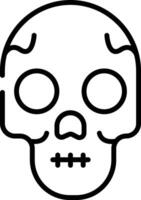 Skull outline illustration vector