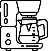 Coffee maker outline illustration vector