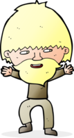 cartoon happy man with beard png