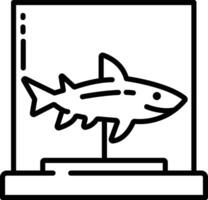 Shark outline illustration vector