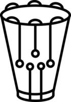 Snare Drum outline illustration vector