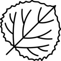 Leaf outline illustration vector