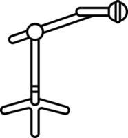 Mic Stand outline illustration vector