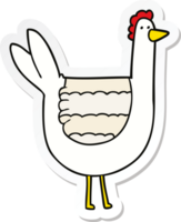 sticker of a cartoon chicken png