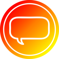 speech bubble circular in hot gradient spectrum png