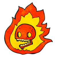 texture cartoon burning skull png