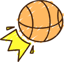 dibujo de tiza de baloncesto png