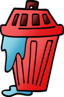 cubo de basura de doodle de dibujos animados png