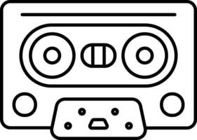 Cassette outline illustration vector