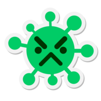simple annoyed virus sticker png