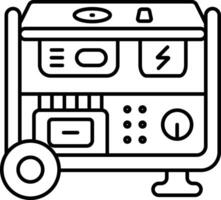 Generator box outline illustration vector