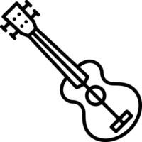 Ukelele outline illustration vector