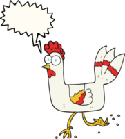 speech bubble cartoon chicken running png