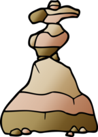 cartoon doodle of stacked stones png