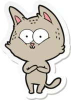 sticker van een cartoonkat png