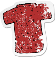 retro distressed sticker of a cartoon woolly tee png