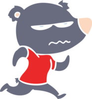 personagem de desenho animado de estilo de cor plana de urso png