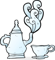 cartone animato tè impostato png