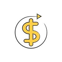 dollar sign icon illustration vector