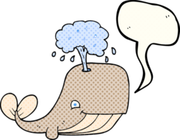 comic book speech bubble cartoon whale spouting water png