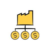 factory loan icon vector