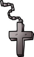 cartoon doodle metal cross png