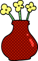 florero de garabato de dibujos animados png