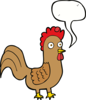 cartoon rooster with speech bubble png