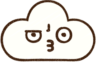 Suspicious Cloud Chalk Drawing png