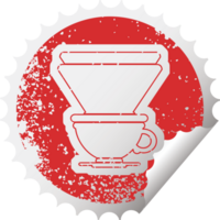 Kaffee Filter betrübt Aufkleber png