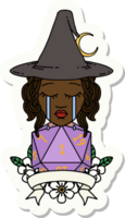 crying human witch with natural one roll sticker png