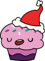 dessin animé de noël de cupcake kawaii png